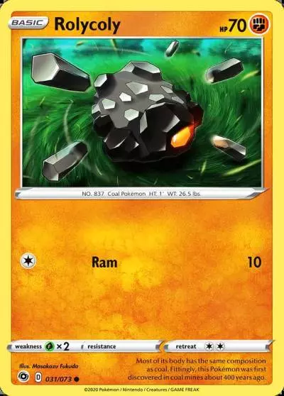 Rolycoly 31/73 Champion's Path Pokemon card