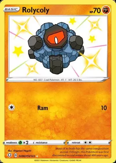Rolycoly SV067/122 Shining Fates Shiny Vault Pokemon card