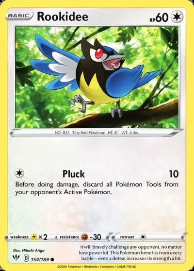 Rookidee 154/189 Darkness Ablaze Pokemon card