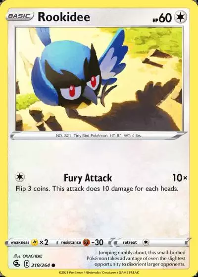 Rookidee 219/264 Fusion Strike Pokemon card
