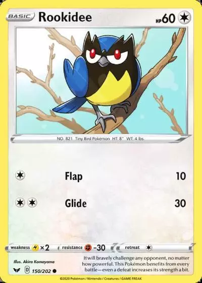 Rookidee 150/202 Sword & Shield Pokemon card