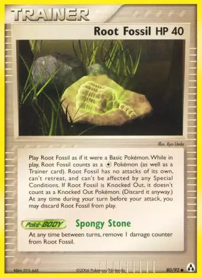 Root Fossil 80/92 Legend Maker Pokemon card