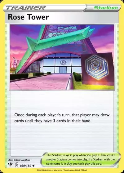 Rose Tower 169/189 Darkness Ablaze Pokemon card