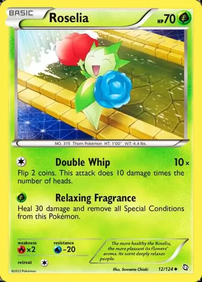 Roselia 12/124 Dragons Exalted Pokemon card