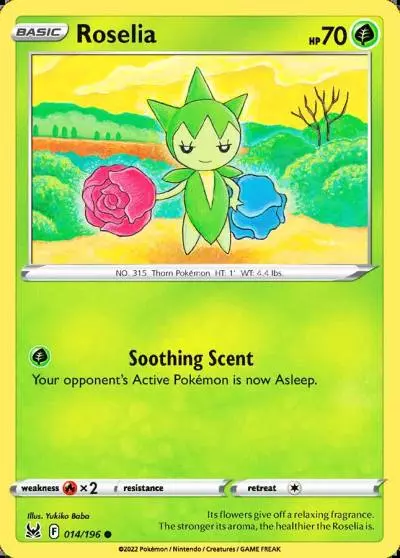 Roselia 14/196 Lost Origin Pokemon card