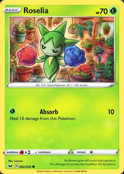 Roselia 2/202 Sword & Shield Pokemon card