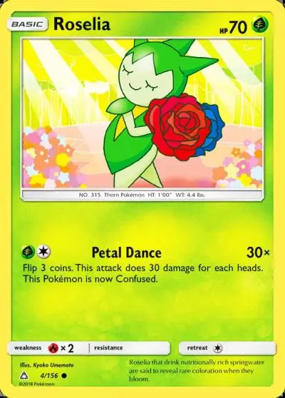Roselia 4/156 Ultra Prism Pokemon card