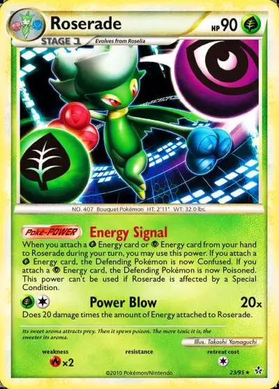 Roserade 23/95 HS—Unleashed Pokemon card