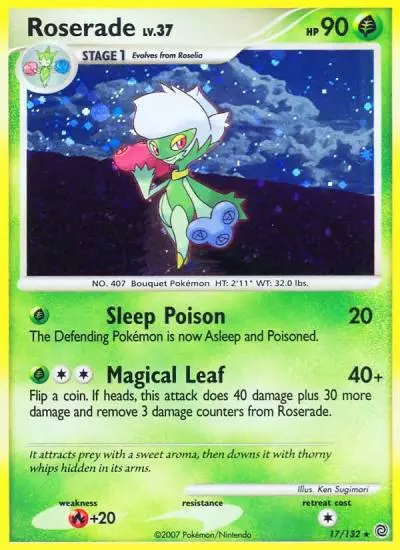 Roserade 17/132 Secret Wonders Pokemon card