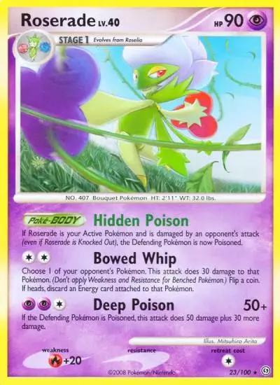 Roserade 23/100 Stormfront Pokemon card