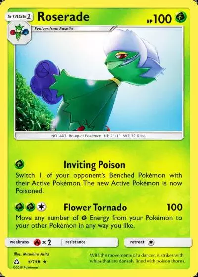 Roserade 5/156 Ultra Prism Pokemon card