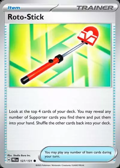 Roto-Stick 127/131 Prismatic Evolutions Pokemon card