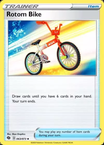 Rotom Bike 63/73 Champion's Path Pokemon card