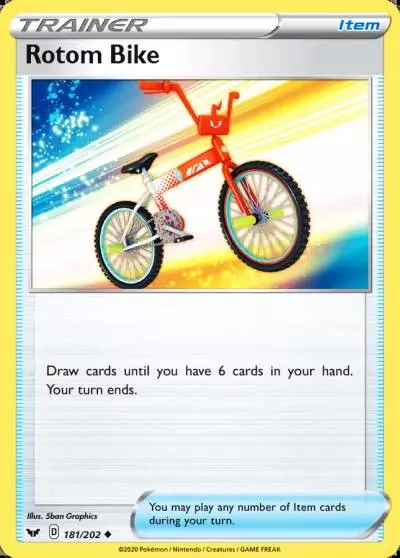 Rotom Bike 181/202 Sword & Shield Pokemon card