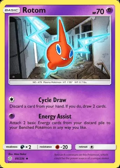 Rotom 86/236 Cosmic Eclipse Pokemon card