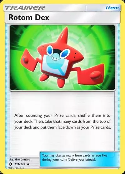 Rotom Dex 131/149 Sun & Moon Pokemon card