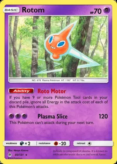 Rotom 40/131 Forbidden Light Pokemon card