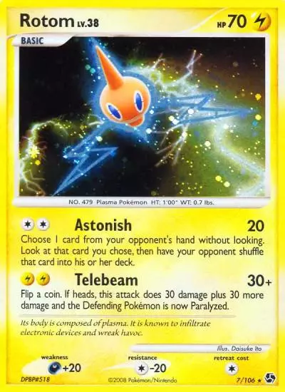 Rotom 7/106 Great Encounters Pokemon card