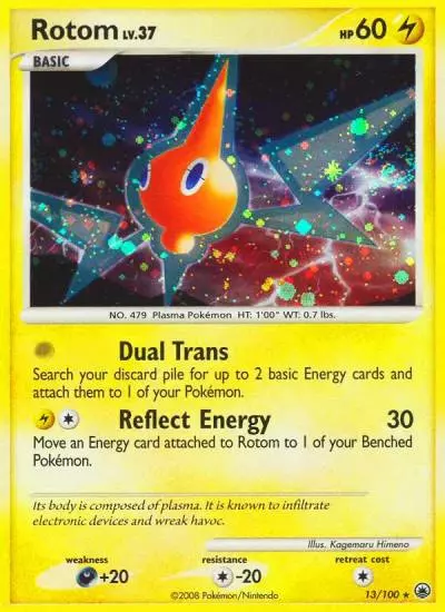 Rotom 13/100 Majestic Dawn Pokemon card