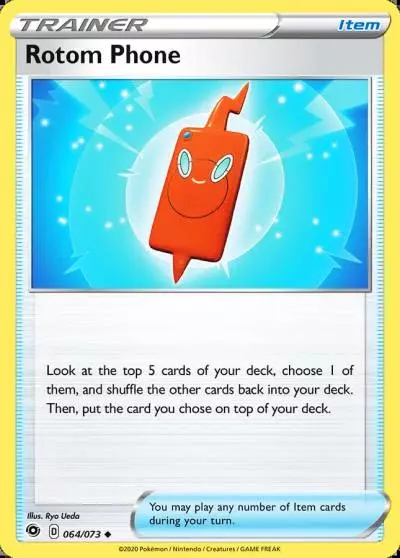 Rotom Phone 64/73 Champion's Path Pokemon card