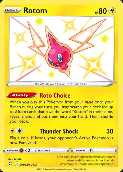 Rotom SV038/122 Shining Fates Shiny Vault Pokemon card
