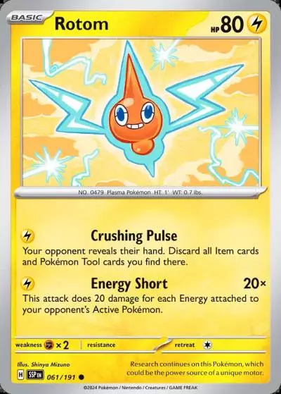Rotom 61/191 Surging Sparks Pokemon card