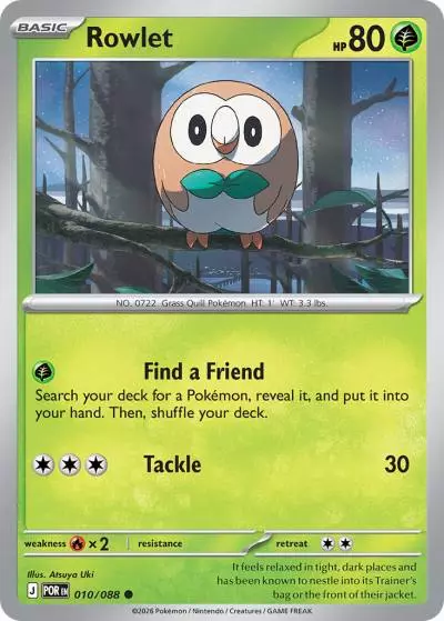 Rowlet 10/88 Perfect Order Pokemon card