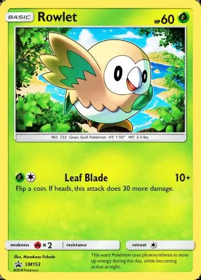 Rowlet SM153/248 SM Black Star Promos Pokemon card