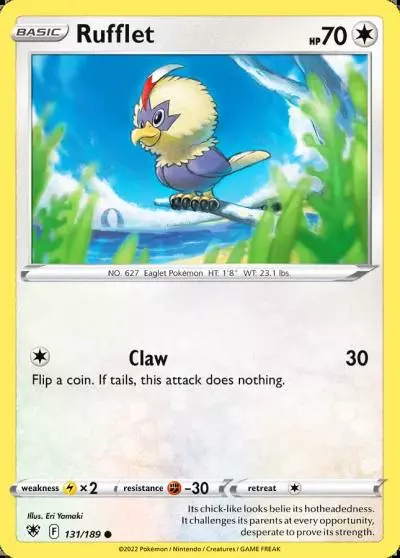 Rufflet 131/189 Astral Radiance Pokemon card