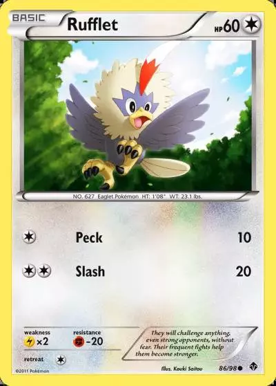 Rufflet 86/98 Emerging Powers Pokemon card