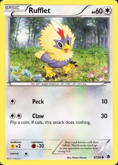 Rufflet 87/98 Emerging Powers Pokemon card