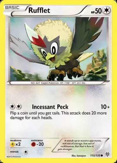 Rufflet 115/135 Plasma Storm Pokemon card