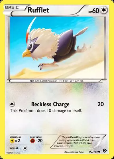 Rufflet 92/114 Steam Siege Pokemon card