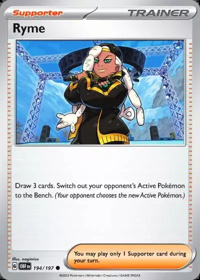 Ryme 194/197 Obsidian Flames Pokemon card