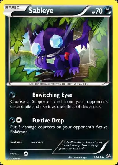 Sableye 44/98 Ancient Origins Pokemon card