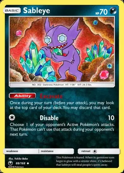Sableye 88/168 Celestial Storm Pokemon card