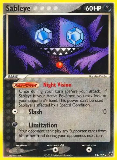 Sableye 23/107 Deoxys Pokemon card