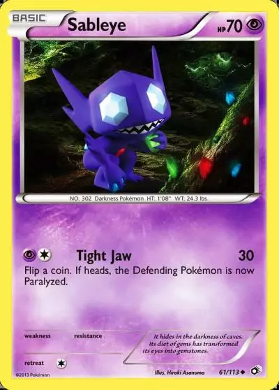 Sableye 61/113 Legendary Treasures Pokemon card