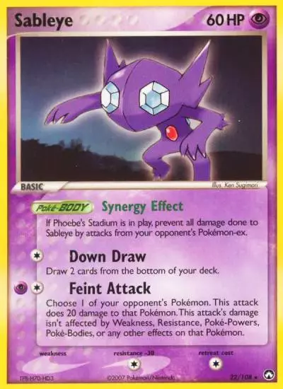 Sableye 22/108 Power Keepers Pokemon card