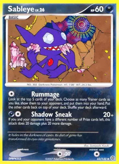 Sableye 63/132 Secret Wonders Pokemon card