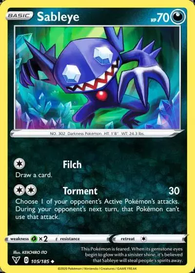 Sableye 105/185 Vivid Voltage Pokemon card