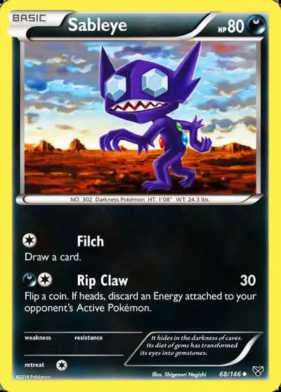 Sableye 68/146 XY Pokemon card