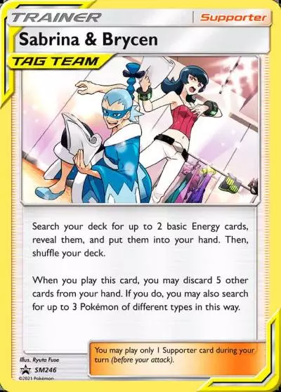 Sabrina & Brycen SM246/248 SM Black Star Promos Pokemon card