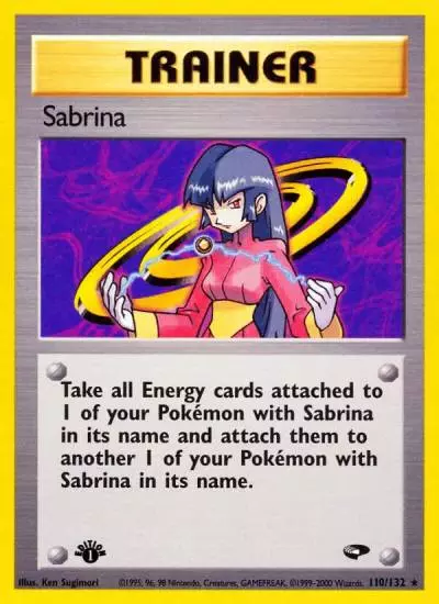 Sabrina 110/132 Gym Challenge Pokemon card
