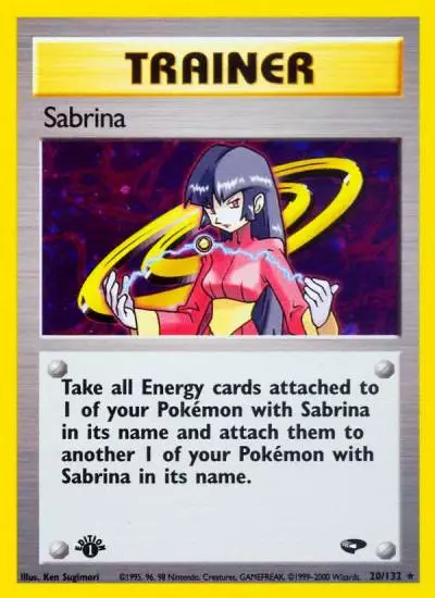 Sabrina 20/132 Gym Challenge Pokemon card