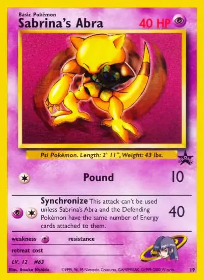 Sabrina's Abra 19/53 Wizards Black Star Promos Pokemon card