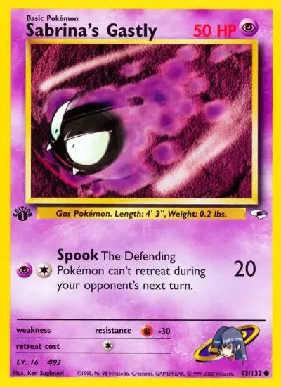 Sabrina's Gastly 93/132 Gym Heroes Pokemon card