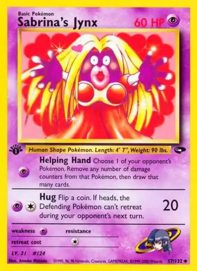 Sabrina's Jynx 57/132 Gym Challenge Pokemon card