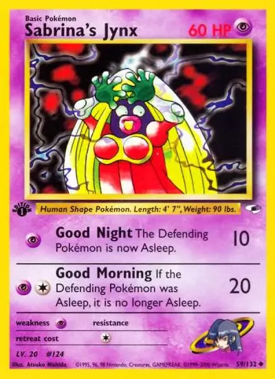 Sabrina's Jynx 59/132 Gym Heroes Pokemon card