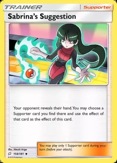 Sabrina's Suggestion 154/181 Team Up Pokemon card